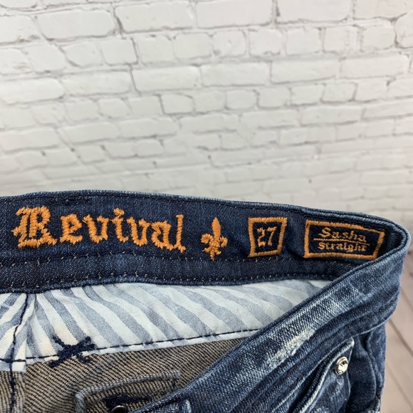 Rock Revival Sasha Straight Leg Jeans 👖 Size 27 - Picture 5 of 6